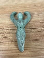 Vintage Fertility God Talisman Wall Hanger Unsigned Greenish Tourquise picture