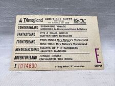 Vtg Disneyland Authentic Unused Rare Any Age E Ticket Pack Mules Mine Train TK7 picture