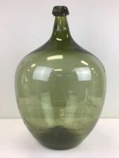 Large Antique Olive Green Glass Demijohn Carboy Wine Jug 5 Gallon Bottle picture