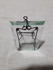 Antique Beveled Glass and Wire Picture Frame picture