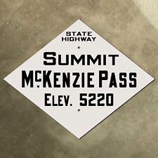 Oregon highway road sign McKenzie Pass Summit Cascades diamond 1910s US route 28 picture