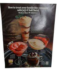 Vintage 1972 mag print ad Jell-O Soft Swirl pudding kitchen nostalgic picture