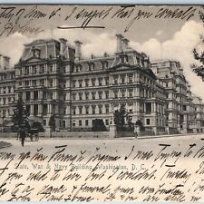1906 Washington DC State War Navy Building Old World Tartaria Sol Rotograph A207 picture