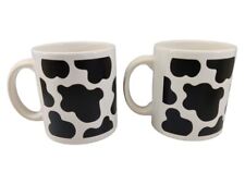 2 x Vintage Waechtersbach Cow Print Mugs Black and White picture
