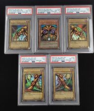 Yu-Gi-Oh Complete Exodia The Forbidden One Card Set LOB AE 1st Edition PSA picture