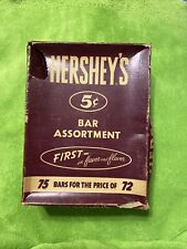 VINTAGE HERSHEY'S 5 CENT BAR ASSORTMENT BOX - 1954 picture