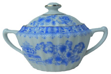 Vintage Seltmann WEIDEN Germany U.S.Z. China Blau 10 Porcelain Sugar Dish & Lid picture