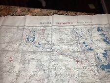 RAF British Royal Air Force Pilots Silk Escape Map Baghda & Basra MILITARIA MAPS picture