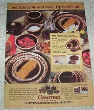 1977 ad page - Pfaltzgraff Gourmet Stoneware dinnerware vintage Print ADVERT picture