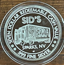 Sierra Sid's Sparks NV $7 Silver Strike 1993 International Trucks New Case picture