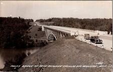 Cooley Bridge Between CADILLAC & MANISTEE, Michigan Real Photo Postcard picture