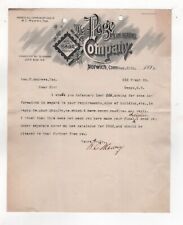 1892 PAGE STEAM HEATING COMPANY LETTERHEAD NORWICH CT WC MOWRY picture