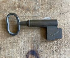 Early Antique Brass J F Brown Primitive Key picture