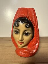 VIntage LEGO #4123 MCM Chalkware Regal SPANISH LADY Head/Bust from Japan, Marwal picture
