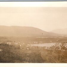 c1910s Aerial Birds Eye Pioneer Community RPPC Farm Real Photo Fog Panorama A143 picture