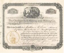 Orphan Bell Mining and Milling Co. - Stock Certificate - Mining Stocks picture