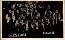 c1920 BUDAPEST HUNGARY CAFÉ OSTENDE BAND ORCHESTRA REAL PHOTO POSTCARD 39-165 picture