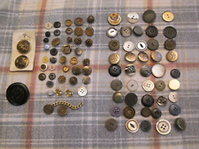 Lot of 88 old vintage buttons, military, brass, La Mode. picture