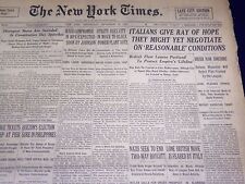 1935 SEPTEMBER 18 NEW YORK TIMES - ITALIANS MIGHT NEGOTIATE - NT 3794 picture