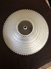 Vintage 10.25” Diameter Deco Glass Hanging Light Ceiling Fixture Tiered Frosted picture