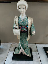 Vintage Japanese Nishi Geisha Kimono Doll White Blonde Hair with Vest and Bag picture
