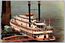 Vtg St Louis Missouri MO River Queen Packet Boat Foot of Delmar 1960s Postcard picture