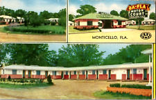 Vintage C. 1958 Georgia Florida Motor Court Motel Monticello Florida FL Postcard picture
