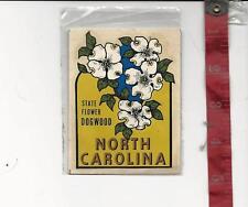Vintage travel water decal State Flower North Carolina Great Western  picture