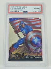 1995 Marvel Metal Gold Blaster #2 Captain America PSA 10 **RARE** picture