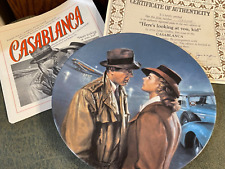 KNOWLES Casablanca HERE'S LOOKING AT YOU KID Collector Plate 1 - BOGART & BACALL picture