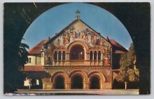 Postcard Stanford Chapel University Palo Alto CA picture
