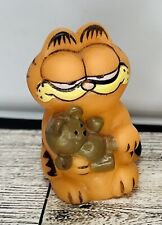 Vintage Rare Garfield & Pookie Teddy Bear Rubber Pencil Topper Hong Kong picture