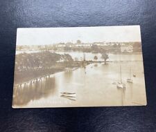 Real Photo Boats & Sailboats Sacket Harbor NY Lake Ontario New York Postcard picture