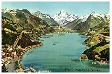 Brunnen on Lake Lucerne Switzerland Postcard picture