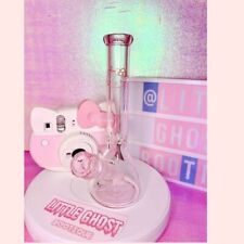 H25cm Pink Cute Printing Smoking Glass Bong Pipe/10inch Water Bong Hookah Pipes picture