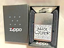 Unfired & Sealed Rock Express ALICE COOPER Zippo Lighter in Matching Box picture