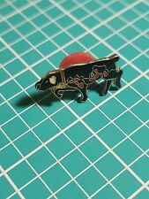 Vintage Black Lab Dog Pointing Hunting 🐕 Gold Tone Lapel Pin Hat Pin Tie  picture