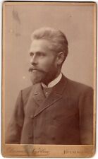 CIRCA 1890s CDV DANIEL NYBLIN HANDSOME BEARDED MAN IN SUIT HELSINGFORS FINLAND picture