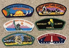 Boy Scout Lot of 6 Different Council Shoulder Strips CSPs Unused picture