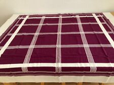 Vintage Tablecloth, Geometric pattern, Deep Maroon and White, 50's no stains picture