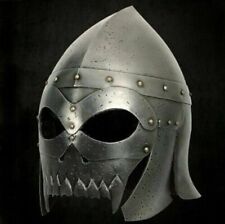 20GA Dark Medieval Larp Antique Fantasy Warrior Helmet Knight Viking Helmet picture