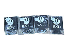 Ruger Firearms Black Beer Bottle Can Koozie Foam Insulator Single Sided 4pk picture