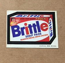 1973 Topps Wacky Packages 2nd Series Brittle Soap Pads Tan Back  ( ex ) picture