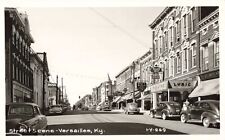 Street Scene Versailles Kentucky KY Old Cars Rexall Drugs c1950 Real Photo RPPC picture