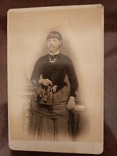 Antique 1880s  Cabinet Card Beautiful Woman Posing  6 1/2