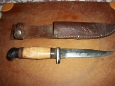 Vtg. Hunting Knife w Sheath - Possibly made by Olsen picture