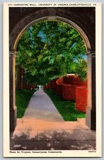 Vintage Postcard - Sepentine Wall Univ Virginia Charlottesville VA - Unposted picture