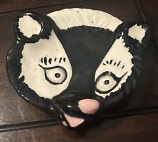VINTAGE Handcrafted Ceramic Panda Small Serving Tray picture