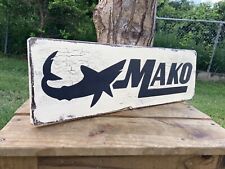 Mako Boats Wood Sign Nautical Distressed Vintage Antique Look picture