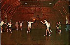 Cashman Hall Camp Notre Dame Lake Spotford  N.H. Postcard Boys Basketball Gym picture